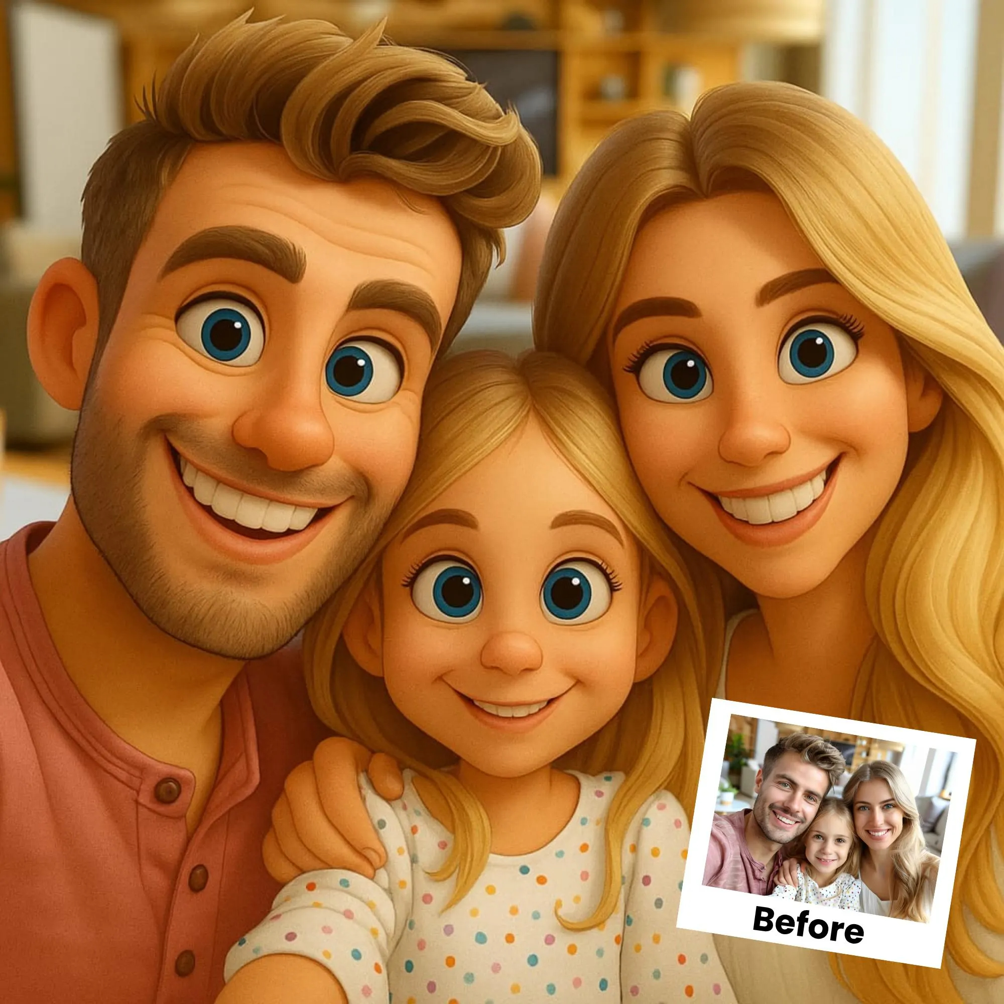 Pet Portrait Custom - Custom Animated Character Family Portraits–Personalized Cartoon-Style
