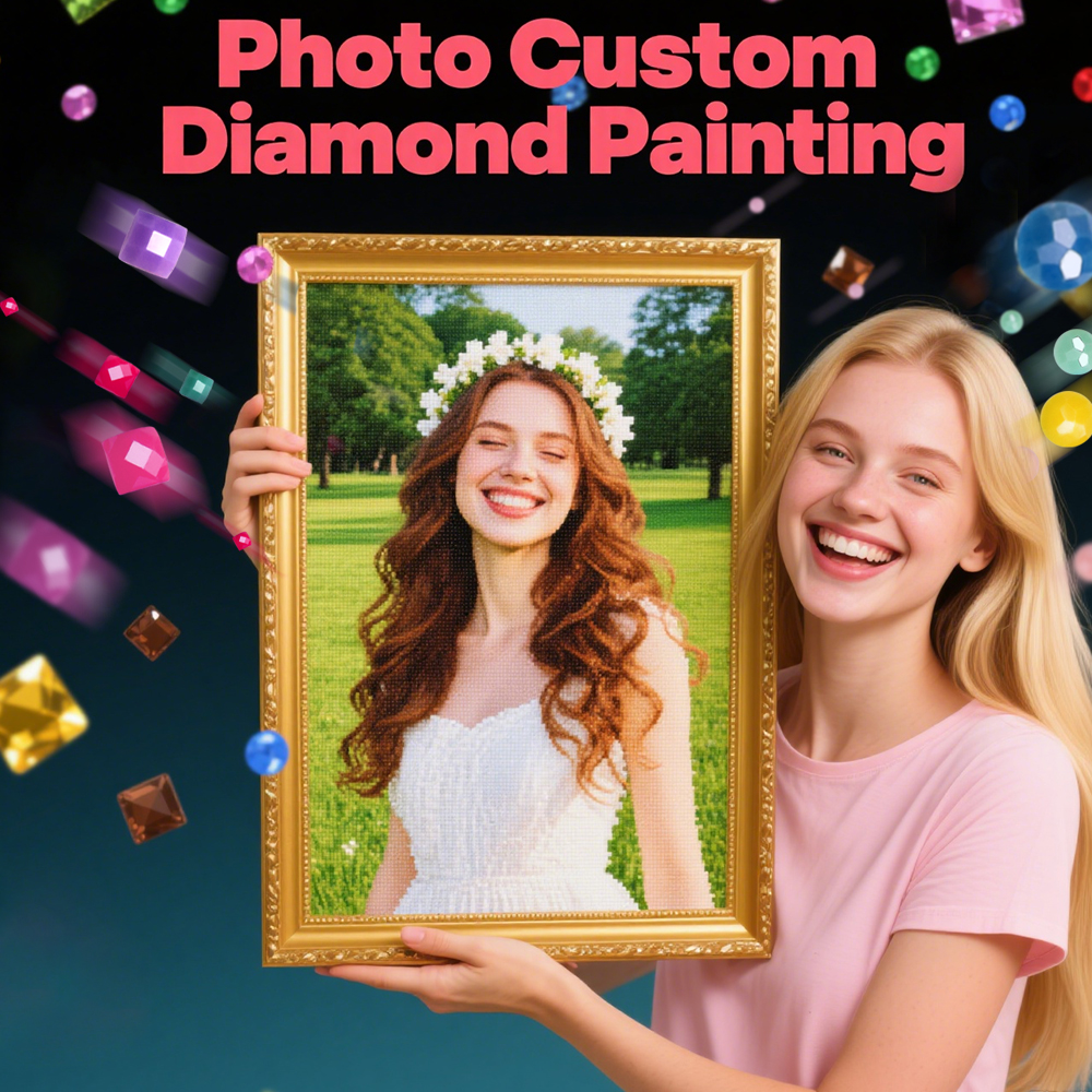 Photo Mosaic Print - HUACAN Full Kits Diamond Painting Photo