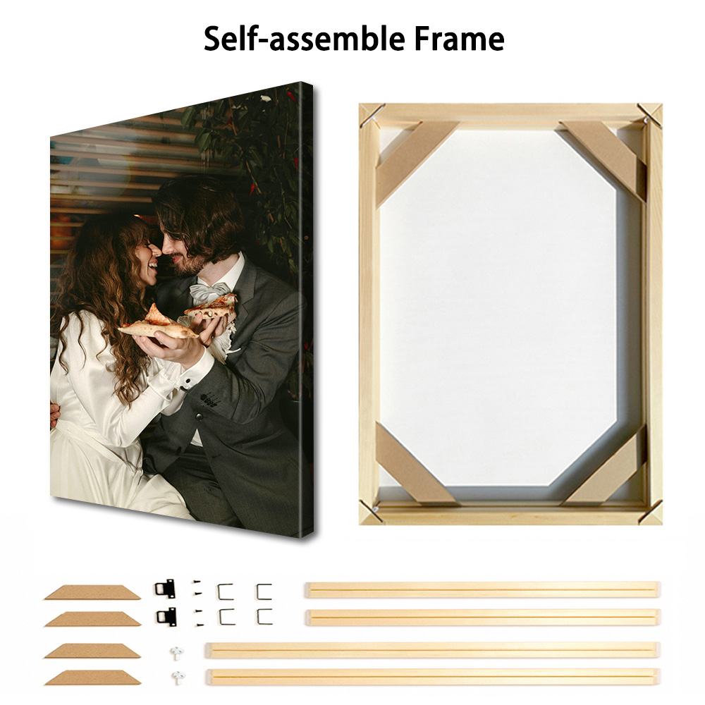 1 Pc Customized Photos on Canv - Engraved Wood Frame 리뷰 및 가격