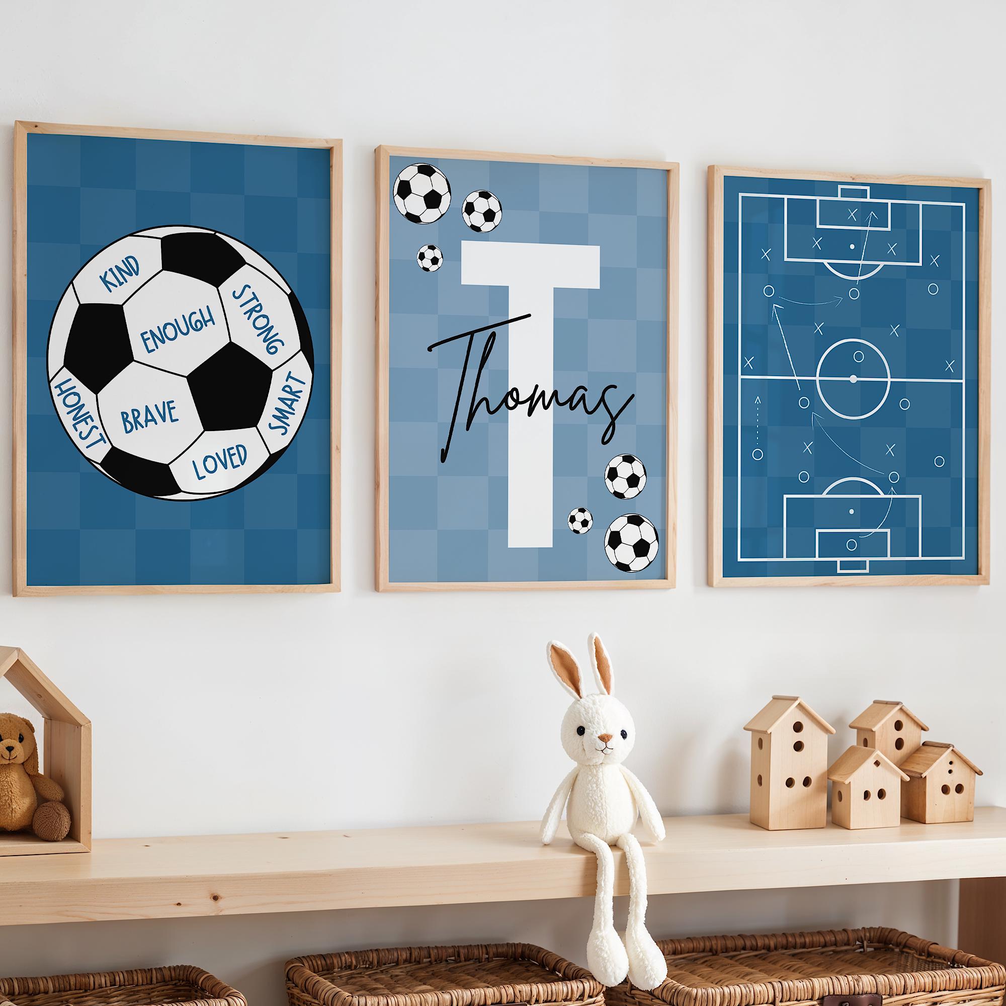 Custom Soccer Wall Art Set Aff - Personalized Name Box 리뷰 및 가격