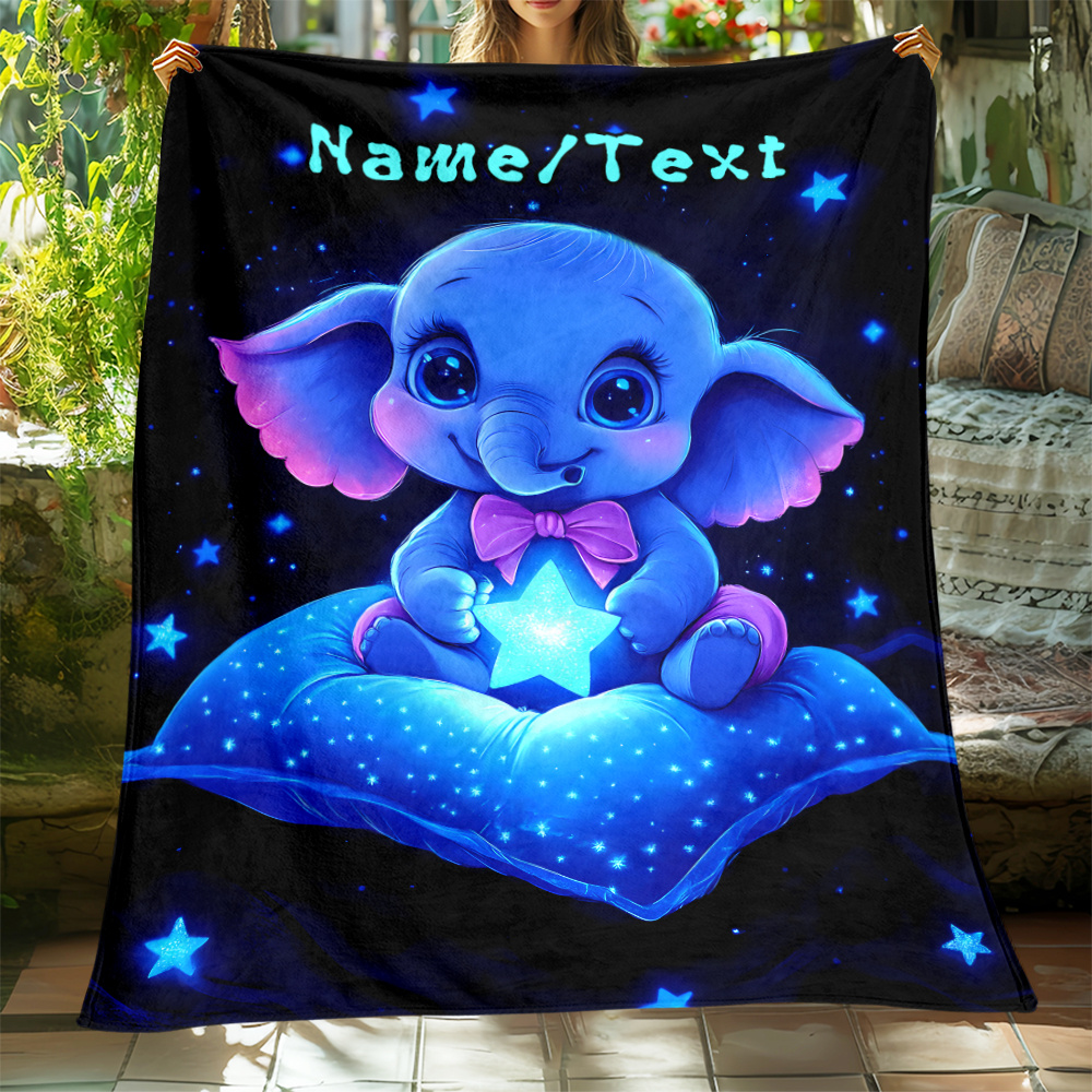 Personalized Cute Blue Elephan - Custom Night Sky 리뷰 및 가격