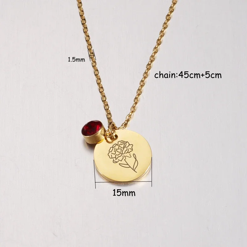 Birth Month Flowers Clipart Fl - Birth Flower Necklace 리뷰 및 가격