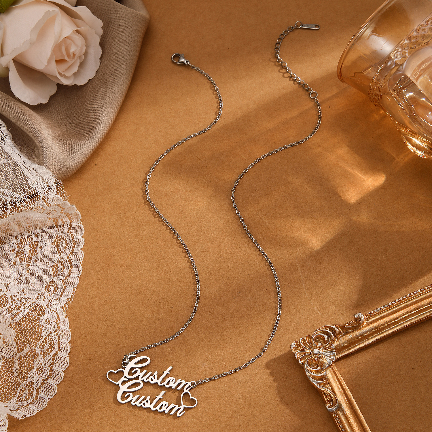 1pc Stainless Steel Customized - Name Necklace Custom 리뷰 및 가격