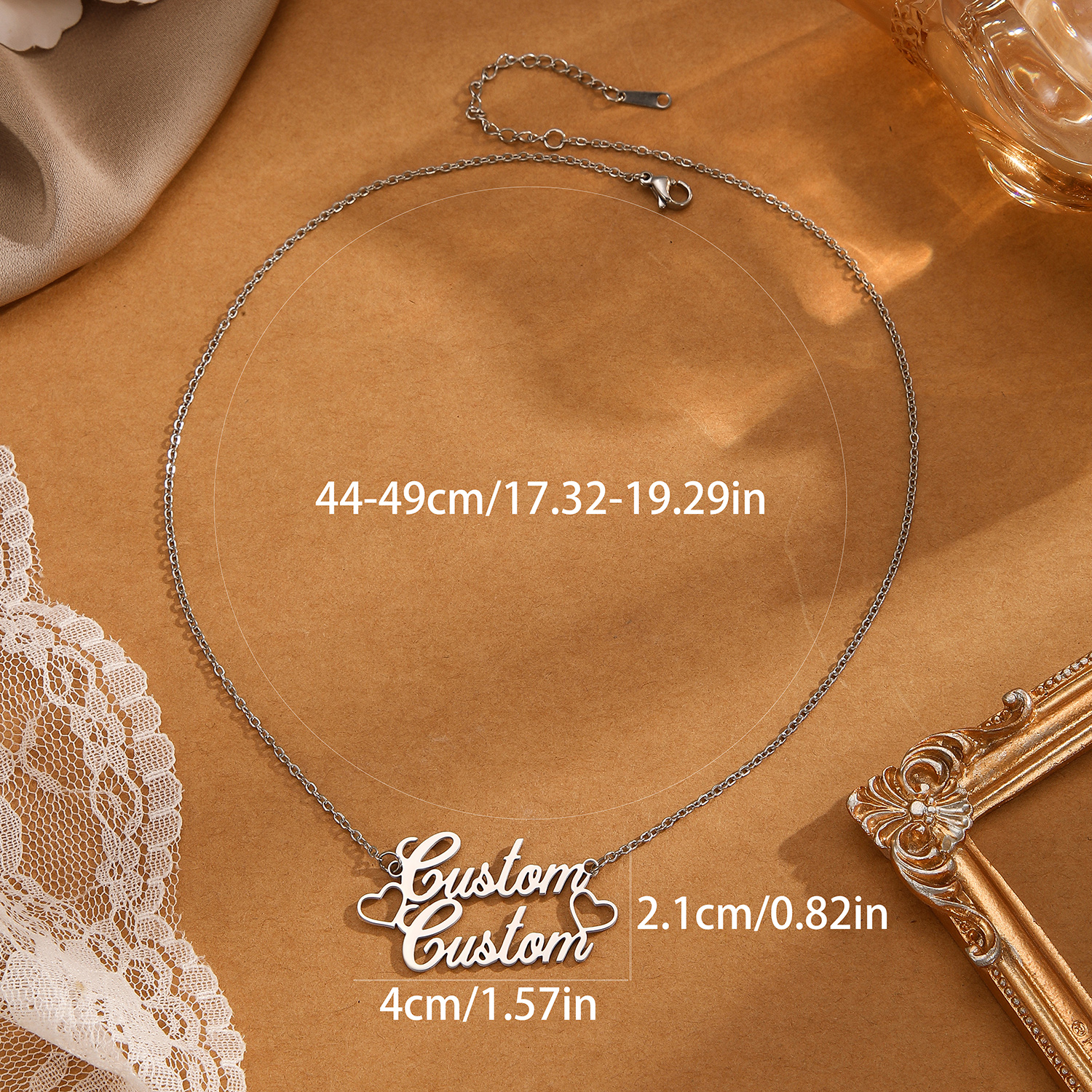 1pc Stainless Steel Customized - Name Necklace Custom 리뷰 및 가격