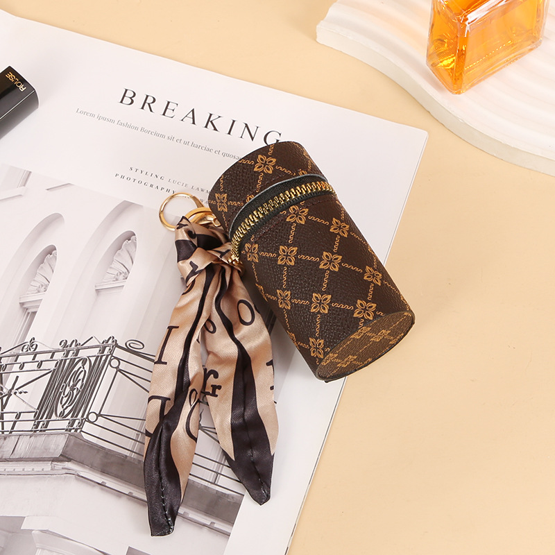 Scarf Pattern Lipstick Keychai - Monogram Keychain Leather 리뷰 및 가격