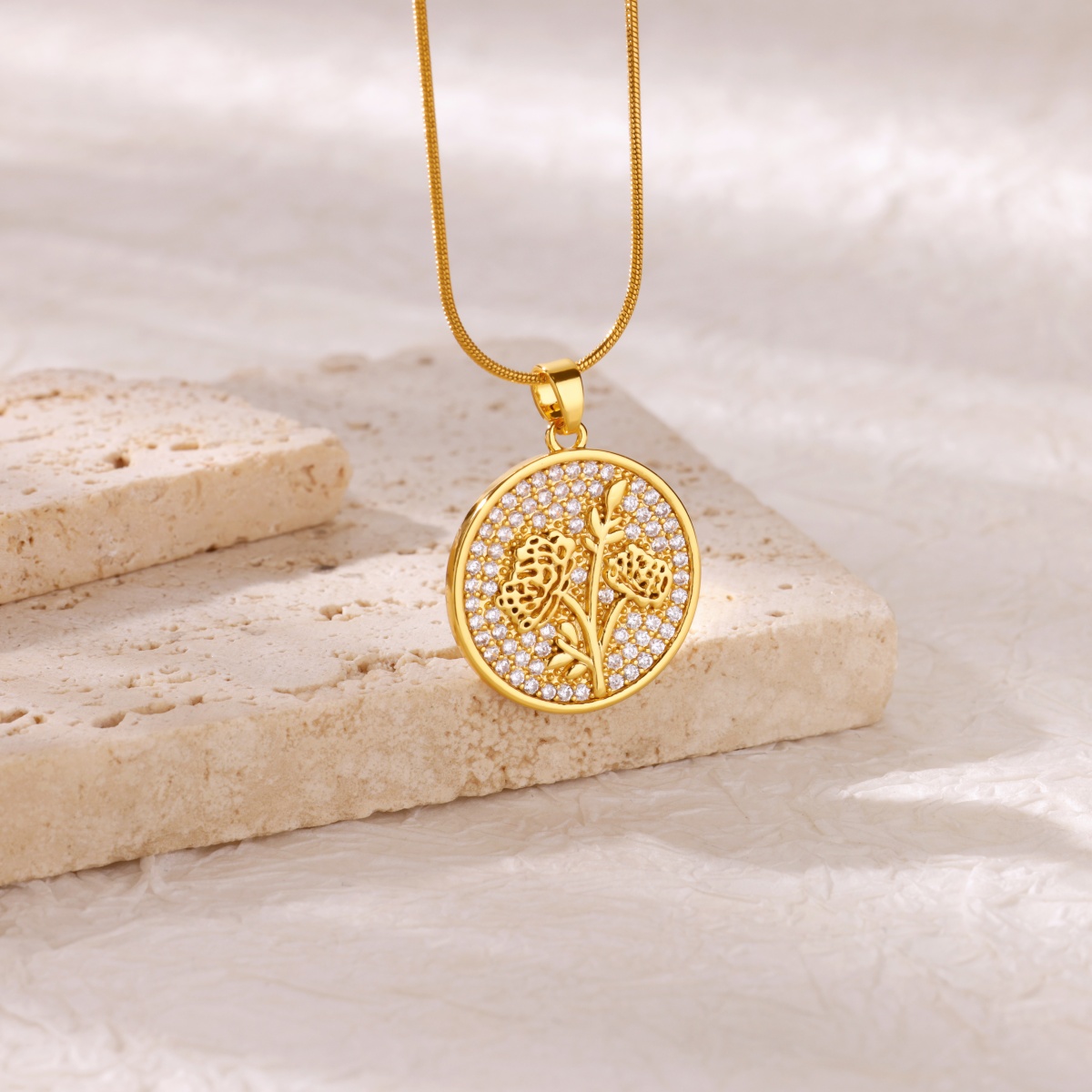 Zircon Flower Necklaces For Wo - Birth Flower Necklace 리뷰 및 가격
