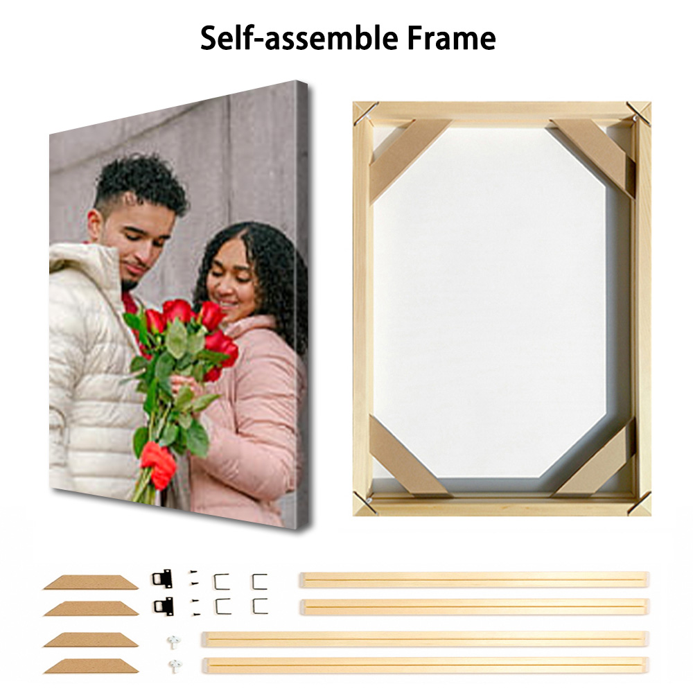 1 Pc Customized Photos on Canv - Engraved Wood Frame 리뷰 및 가격