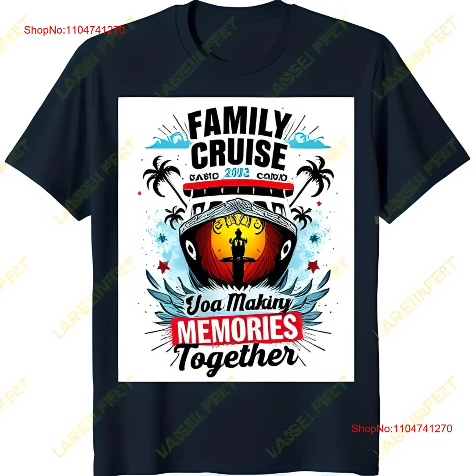 Dark Blue Family Cruise T Shir - Family Tree Print 리뷰 및 가격