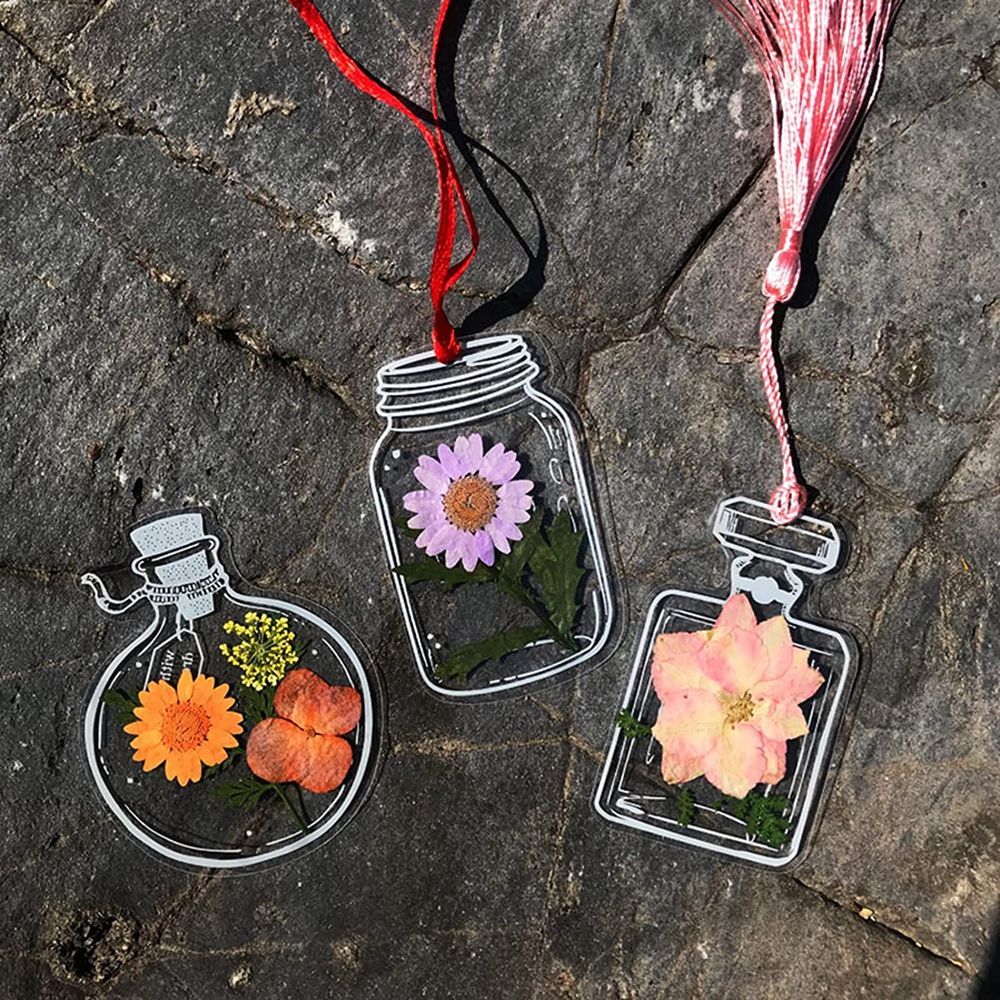 30Pcs Handmade DIY Transparent - Dried Flower Bookmark 리뷰 및 가격