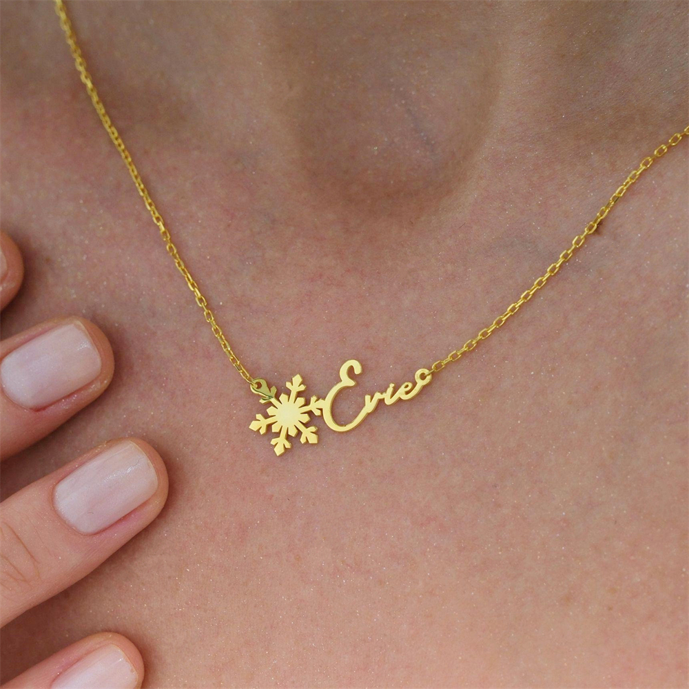 Custom Simple Name Necklace St - Birth Flower Necklace 리뷰 및 가격