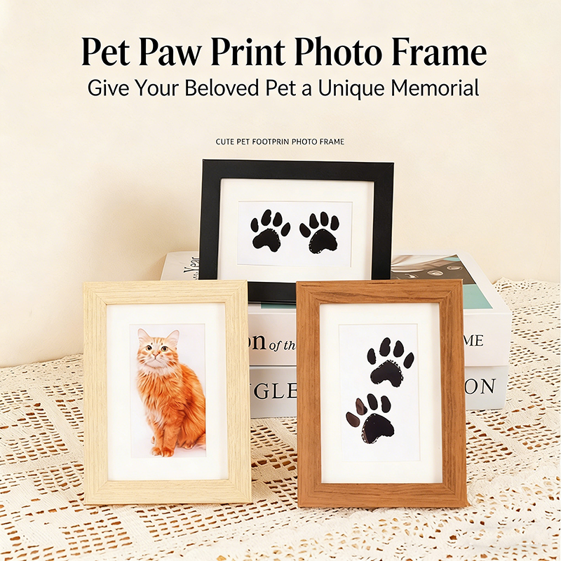Diy Wooden Baby Pet Paw Print  - Engraved Wood Frame 리뷰 및 가격