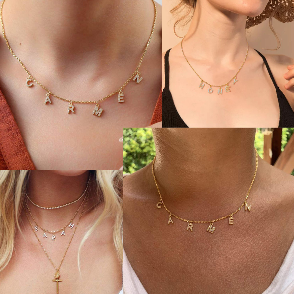 Custom Personalized Name Neckl - Name Necklace Custom 리뷰 및 가격