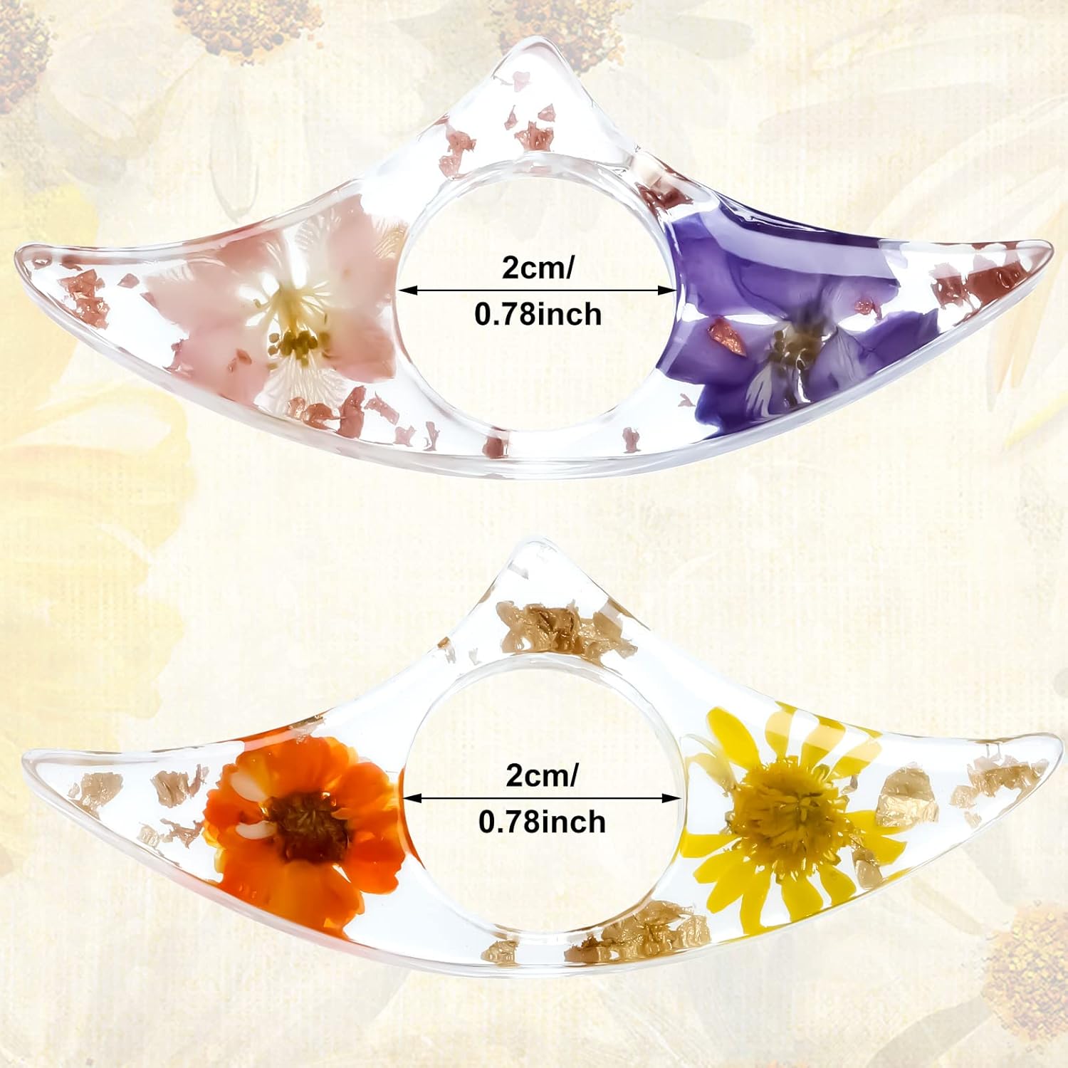 2 Pcs Dried Flower Resin Book  - Dried Flower Bookmark 리뷰 및 가격