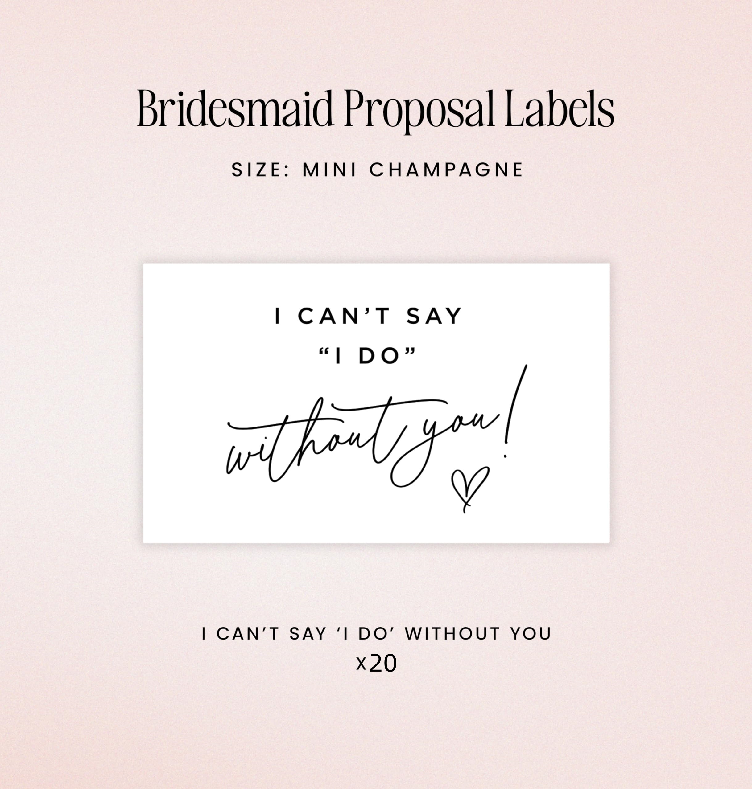Bridesmaid Proposal Mini Champ - Personalised Candle Label 리뷰 및 가격