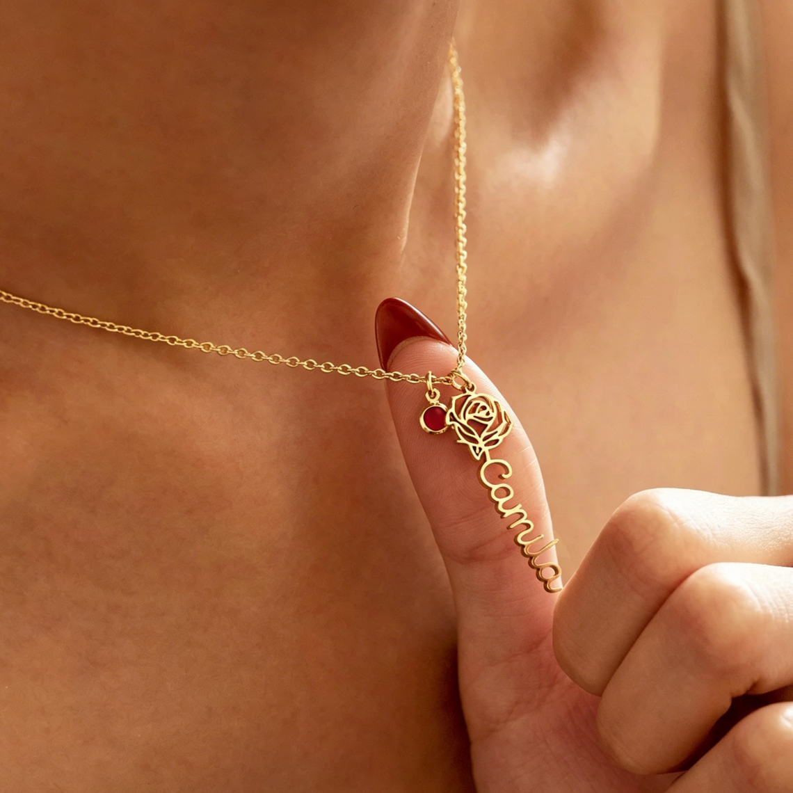 Personalized Custom Name Neckl - Birth Flower Necklace 리뷰 및 가격
