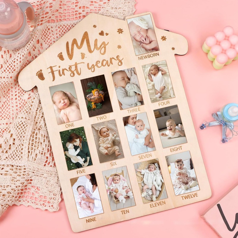 Wooden Baby Commemorative Phot - Engraved Wood Frame 리뷰 및 가격