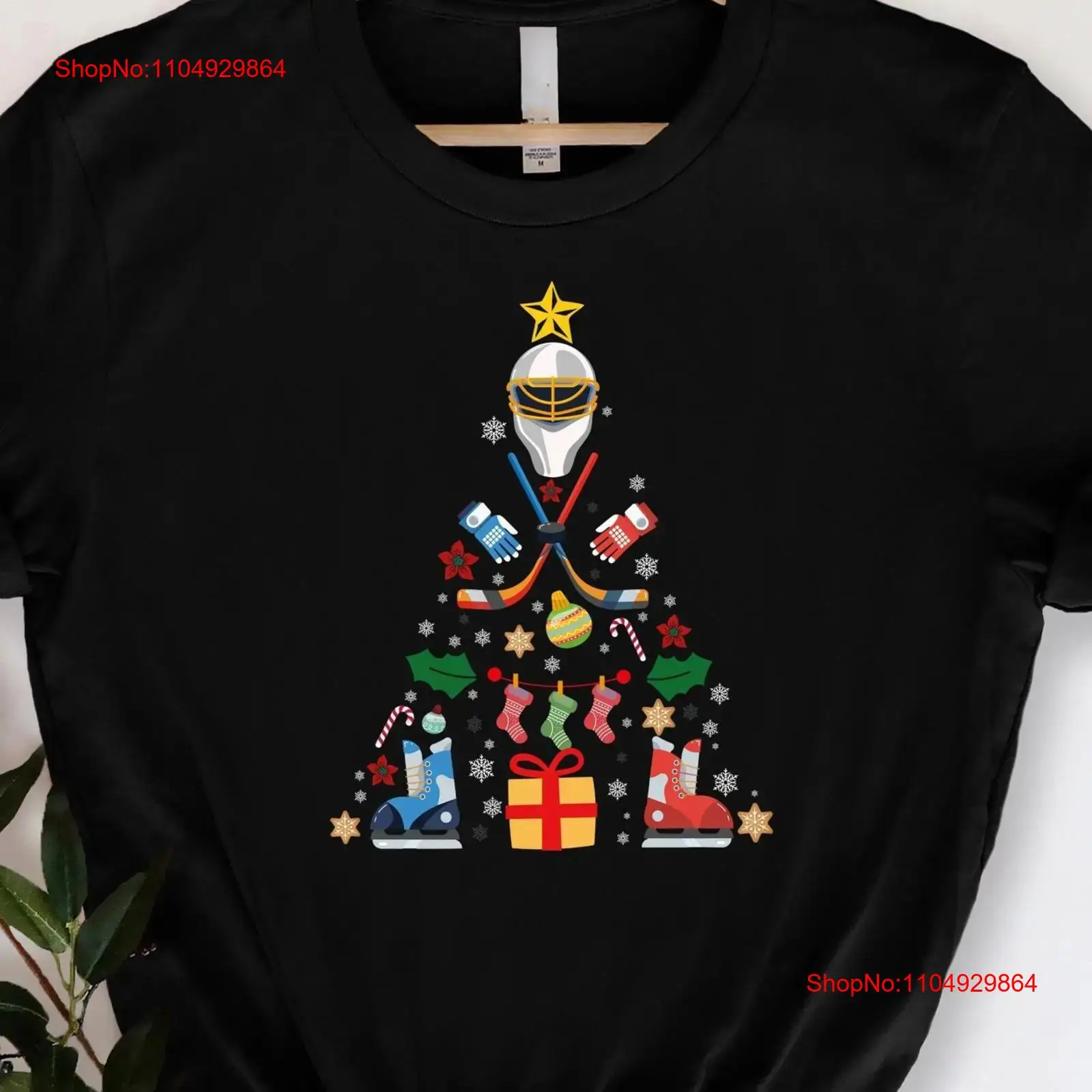 Hockey Christmas Tree T Shirt  - Family Tree Print 리뷰 및 가격