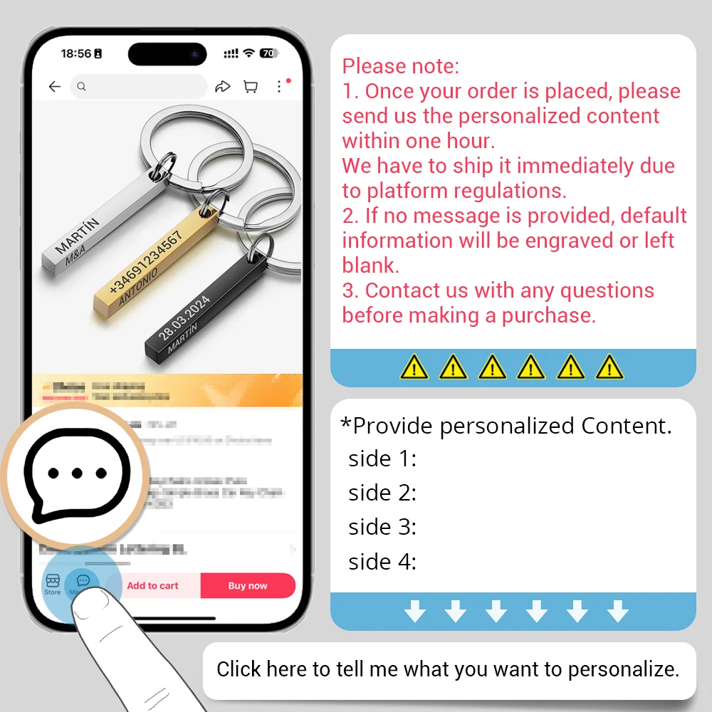 Personalized 3D Bar Keychain E - Initial Ring Custom 리뷰 및 가격