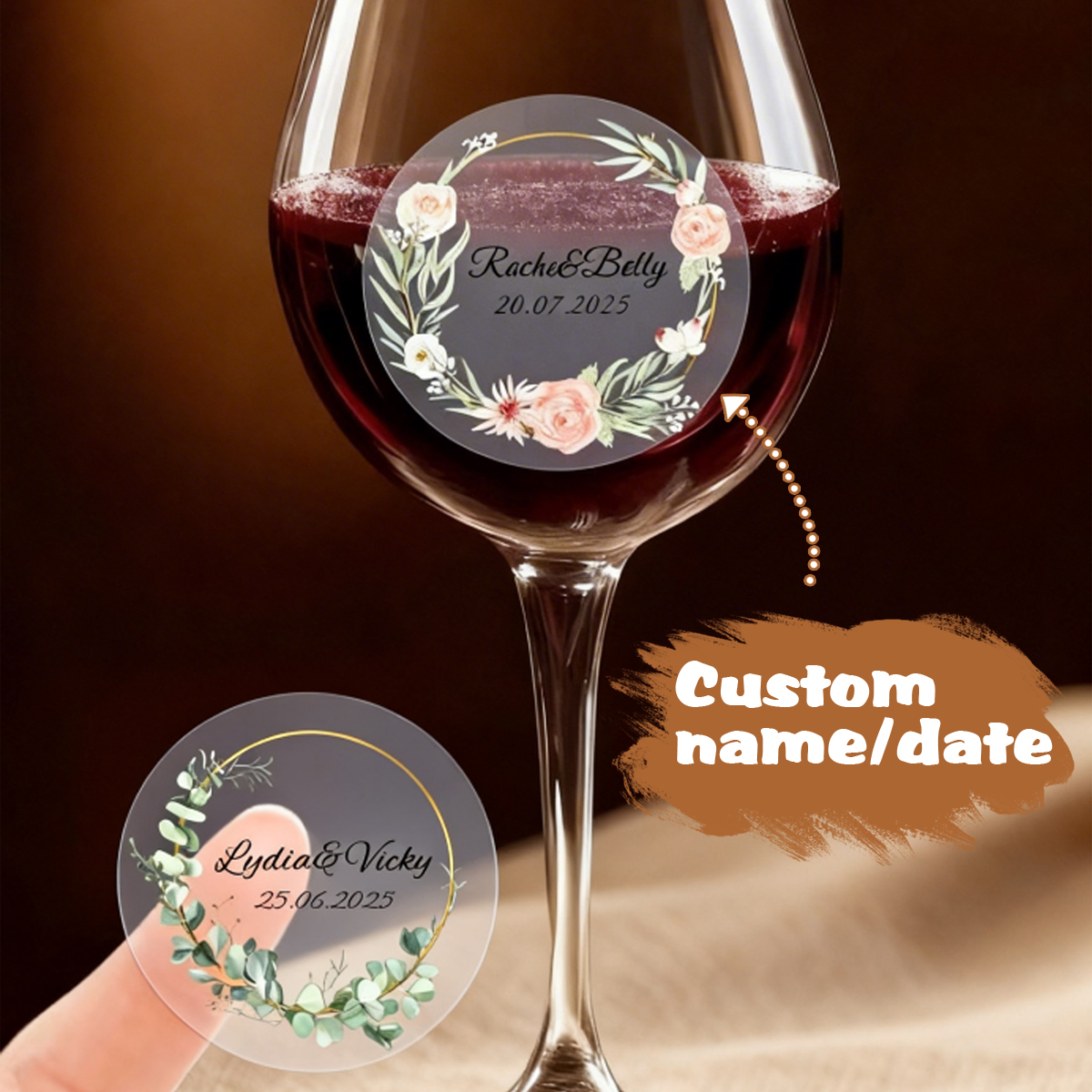 54-540Pcs Clear Personalized W - Personalised Candle Label 리뷰 및 가격