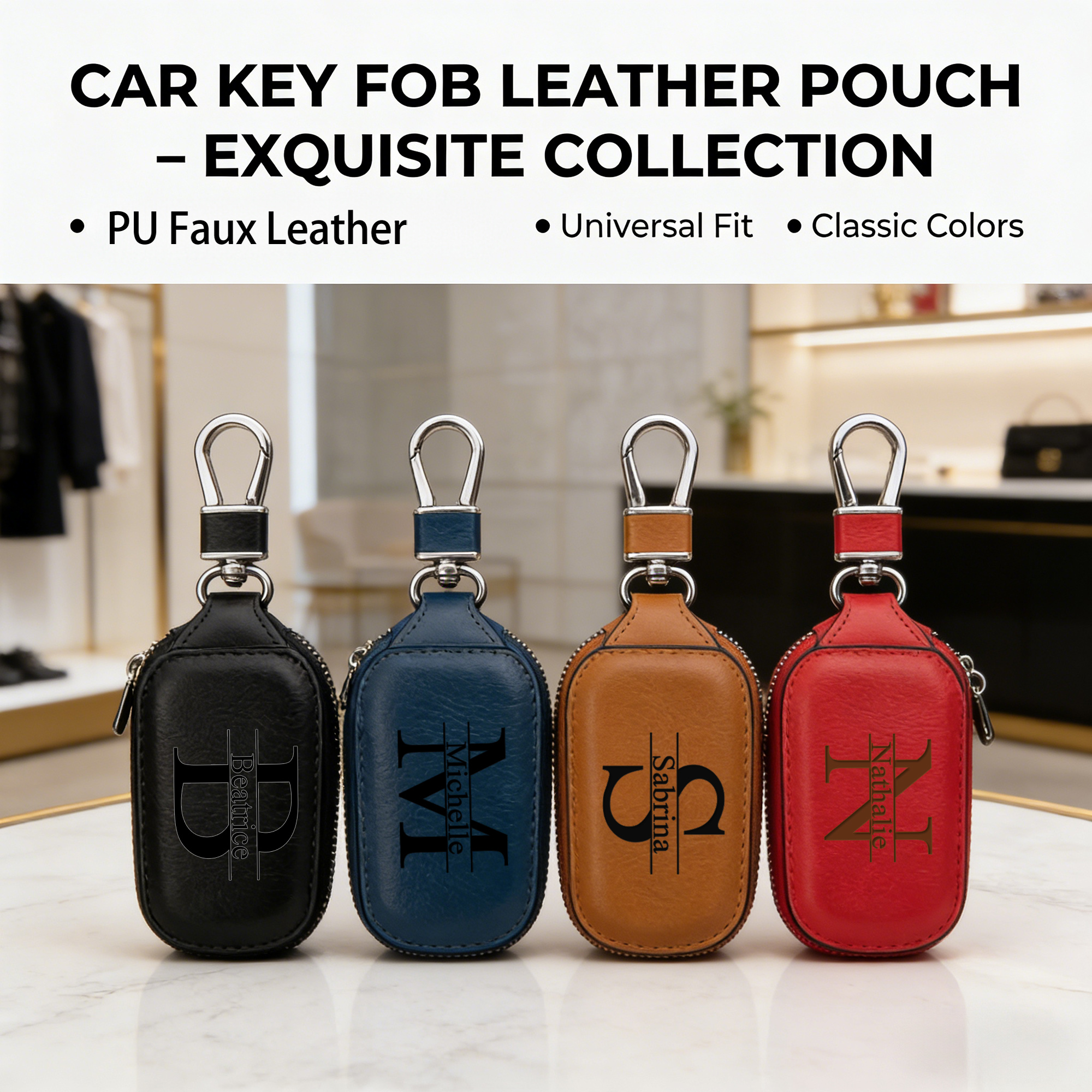 Personalized Custom Zipper Key - Monogram Keychain Leather 리뷰 및 가격