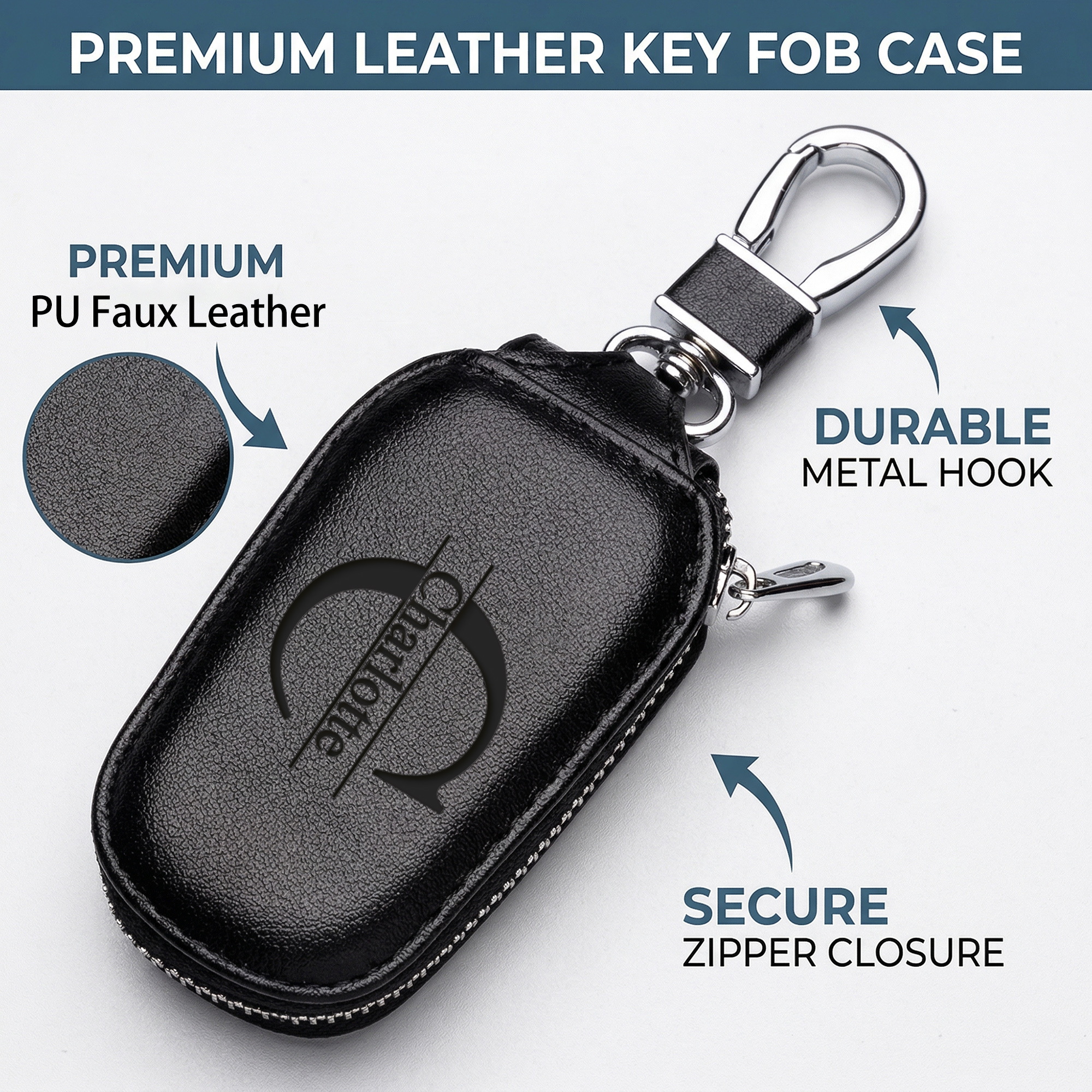 Personalized Custom Zipper Key - Monogram Keychain Leather 리뷰 및 가격