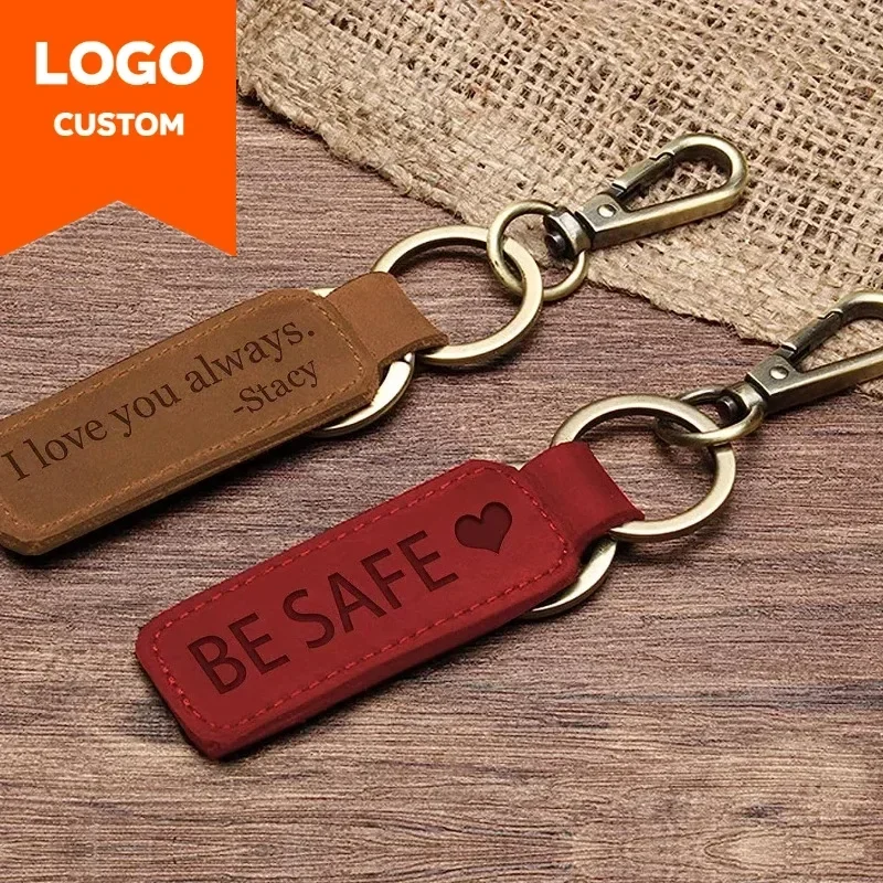 Laser Custom Logo Leather Keyc - Initial Ring Custom 리뷰 및 가격