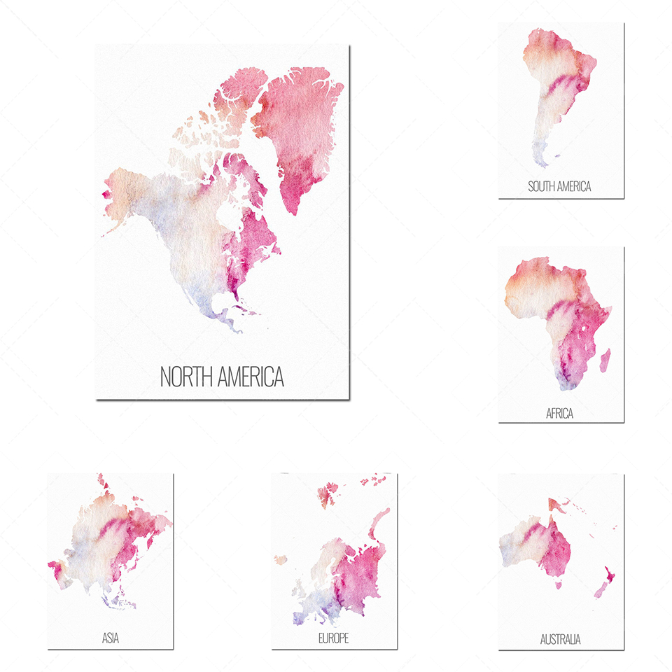 6 continent poster set, North  - Custom Star Map 리뷰 및 가격