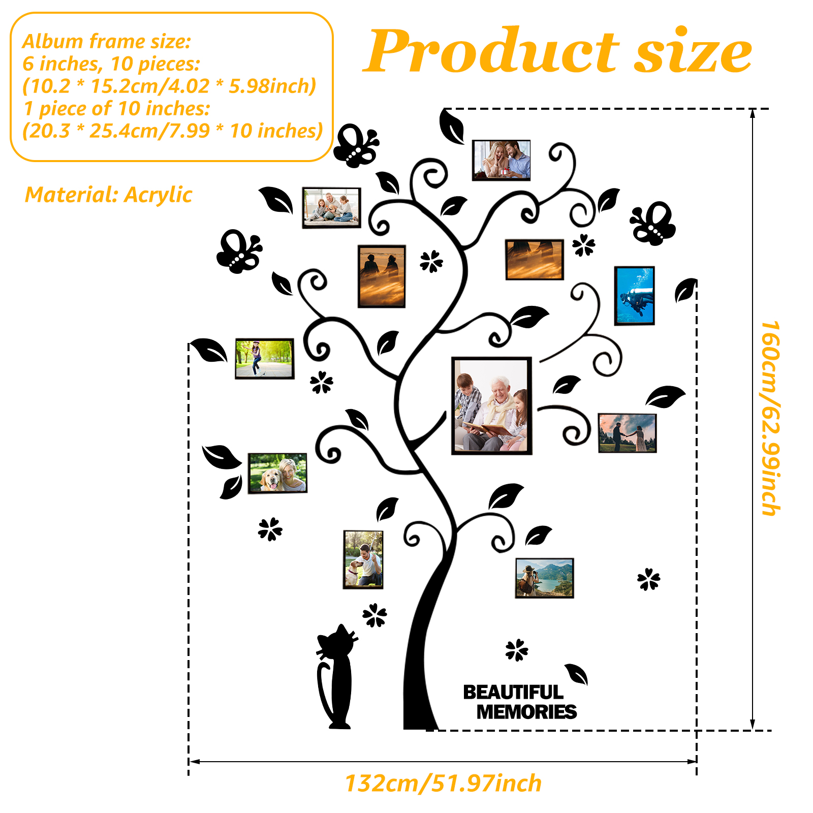 1Pc Picture Frames Tree Acryli - Family Tree Print 리뷰 및 가격