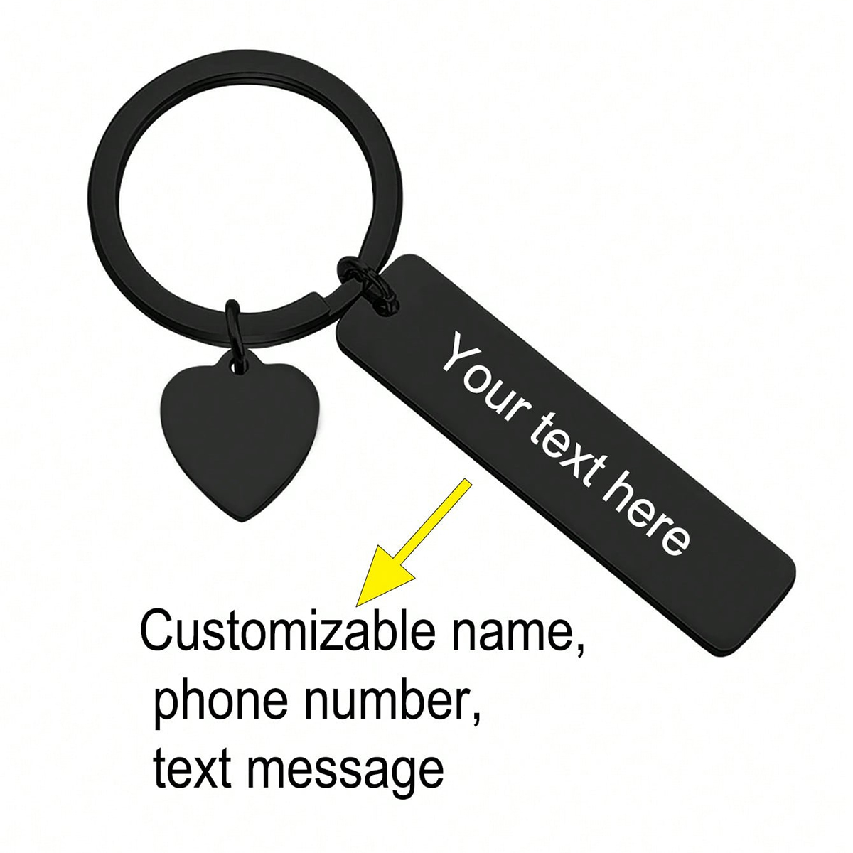 Custom Text Keychain Personali - Initial Ring Custom 리뷰 및 가격