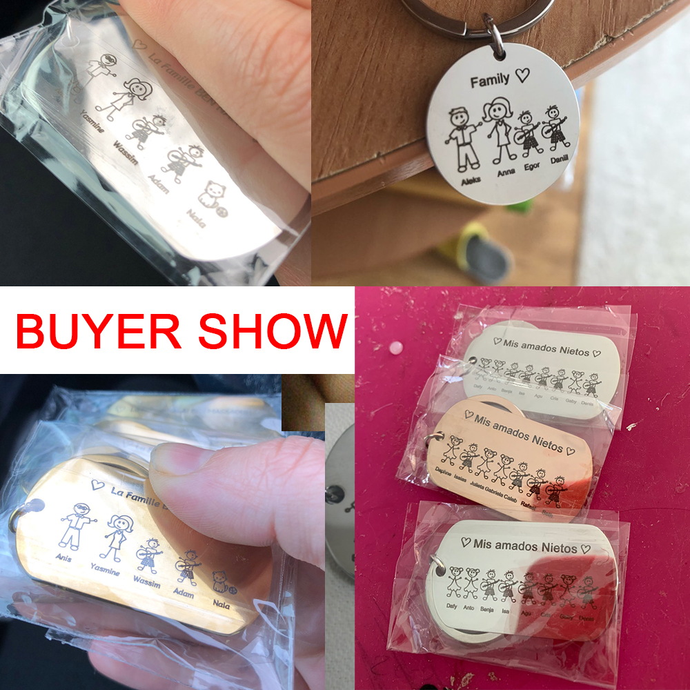 Family Personalized Keychain C - Initial Ring Custom 리뷰 및 가격