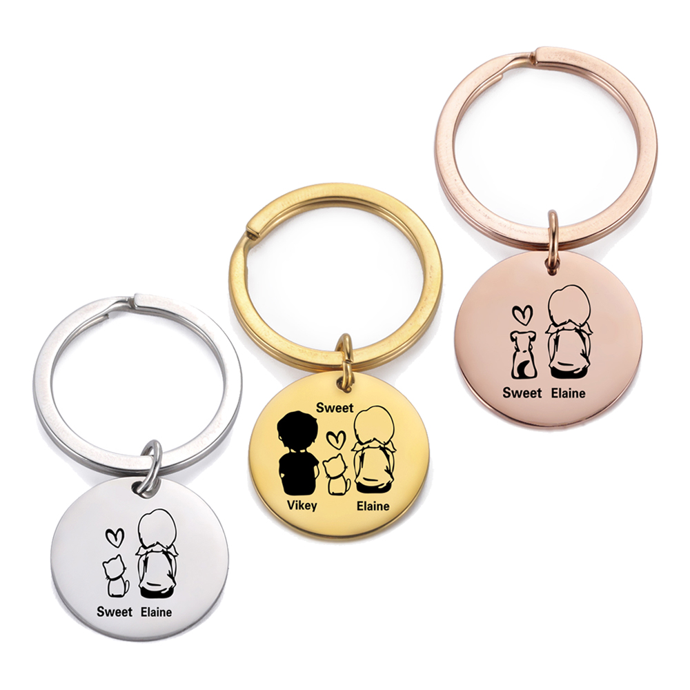 Family Personalized Keychain C - Initial Ring Custom 리뷰 및 가격
