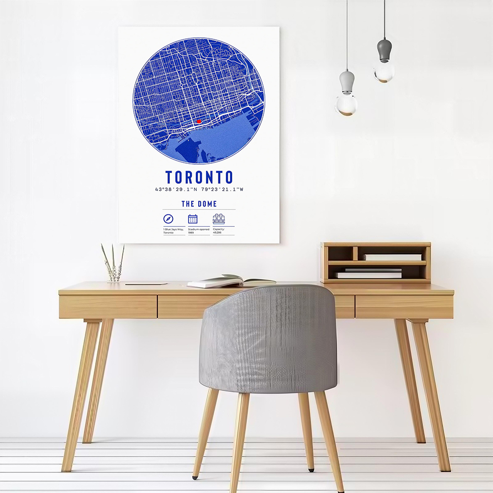 Toronto Map Print Printed Canv - Custom Map Poster 리뷰 및 가격