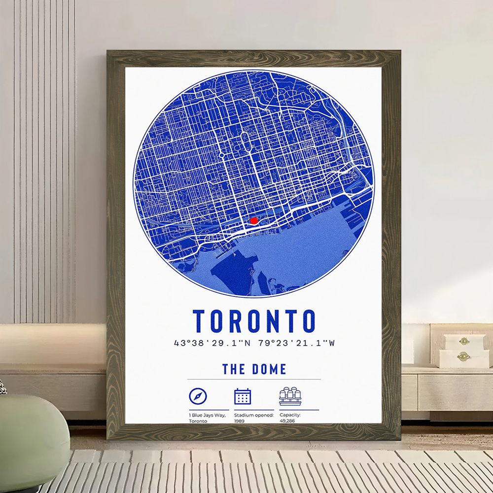 Toronto Map Print Printed Canv - Custom Map Poster 리뷰 및 가격