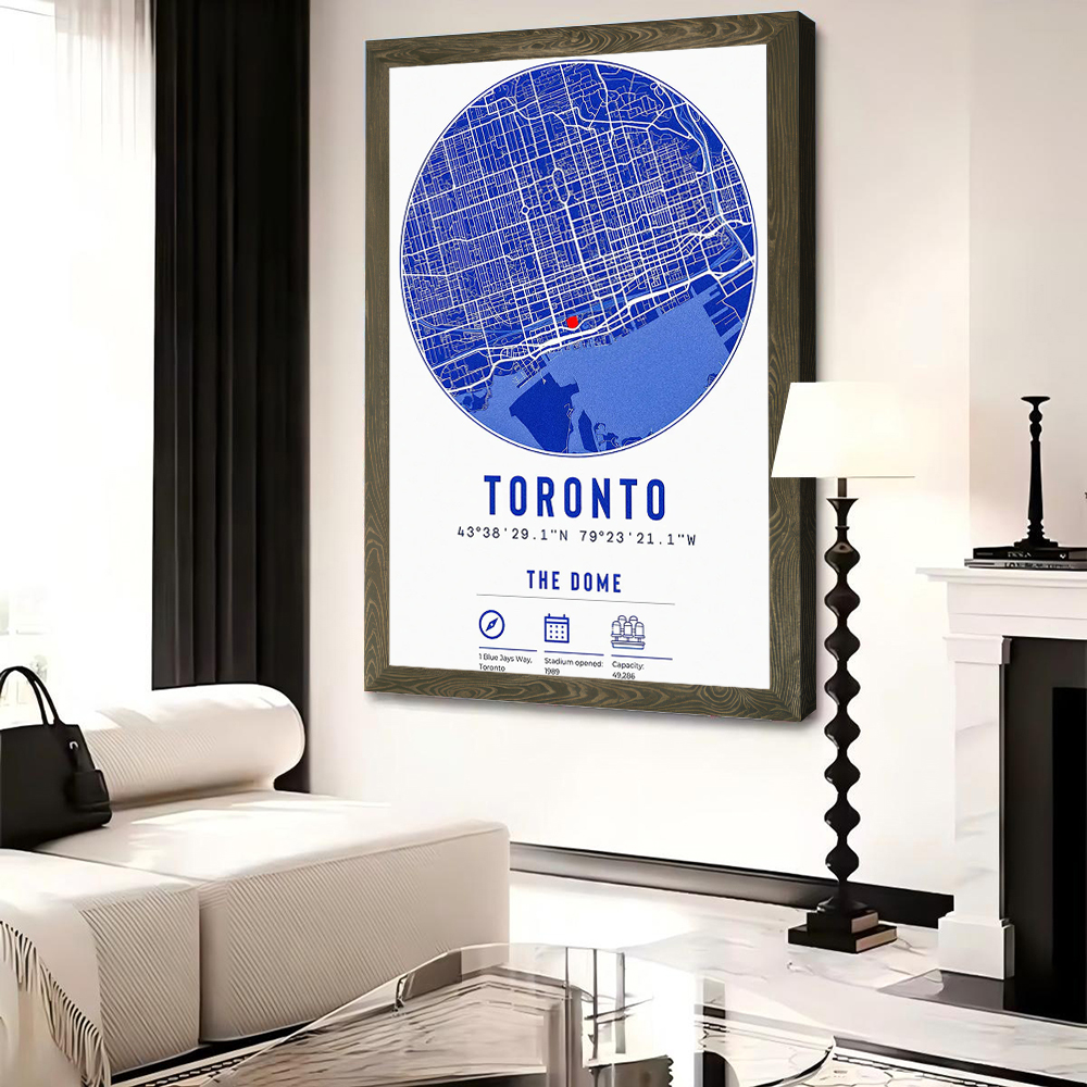 Toronto Map Print Printed Canv - Custom Map Poster 리뷰 및 가격