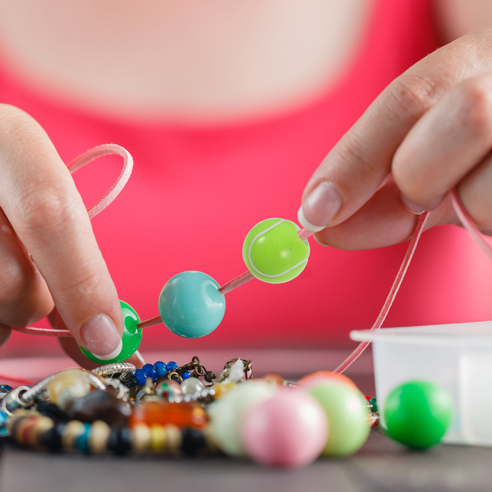 100Pcs DIY Tennis Beads Bracel - Coordinates Bracelet 리뷰 및 가격