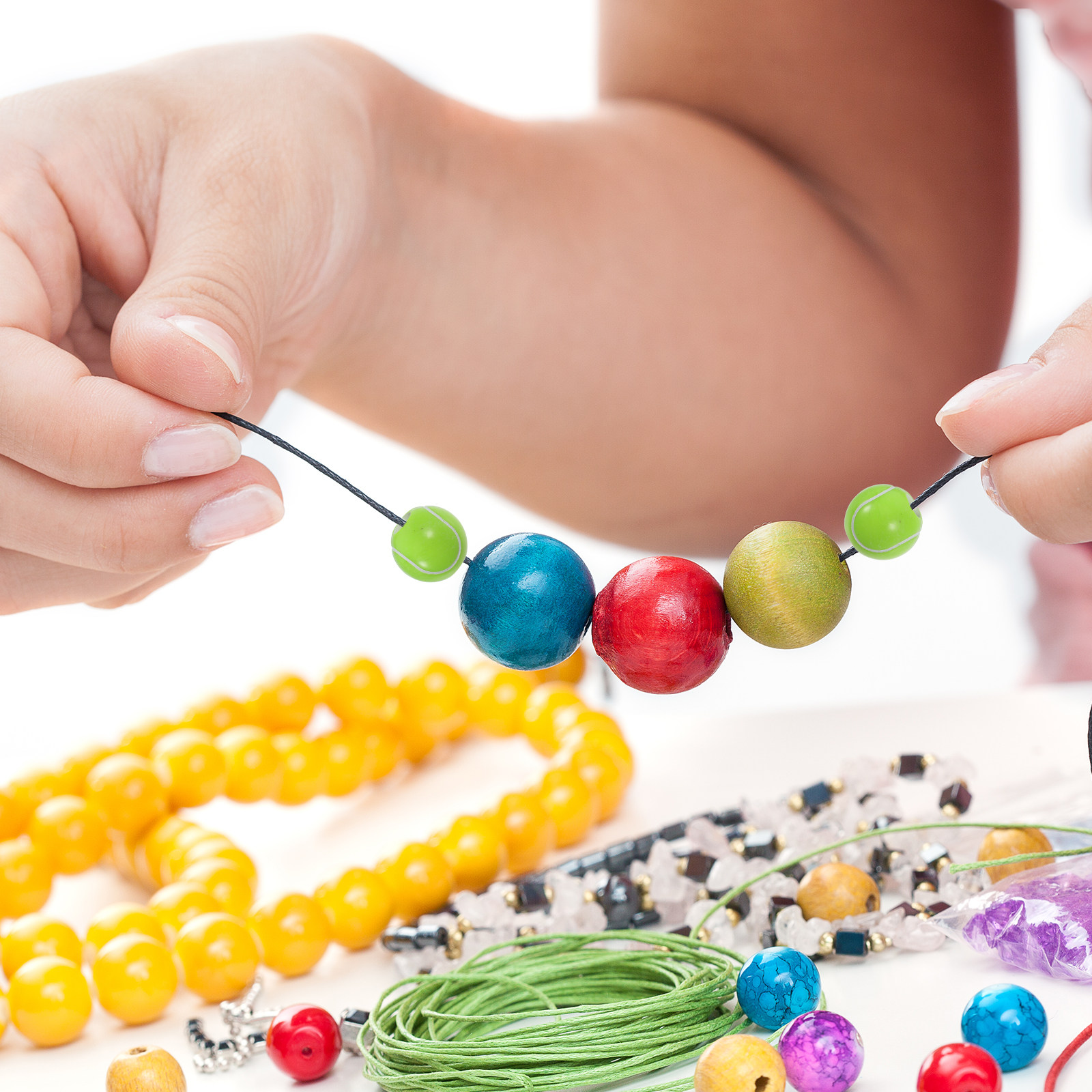 100Pcs DIY Tennis Beads Bracel - Coordinates Bracelet 리뷰 및 가격