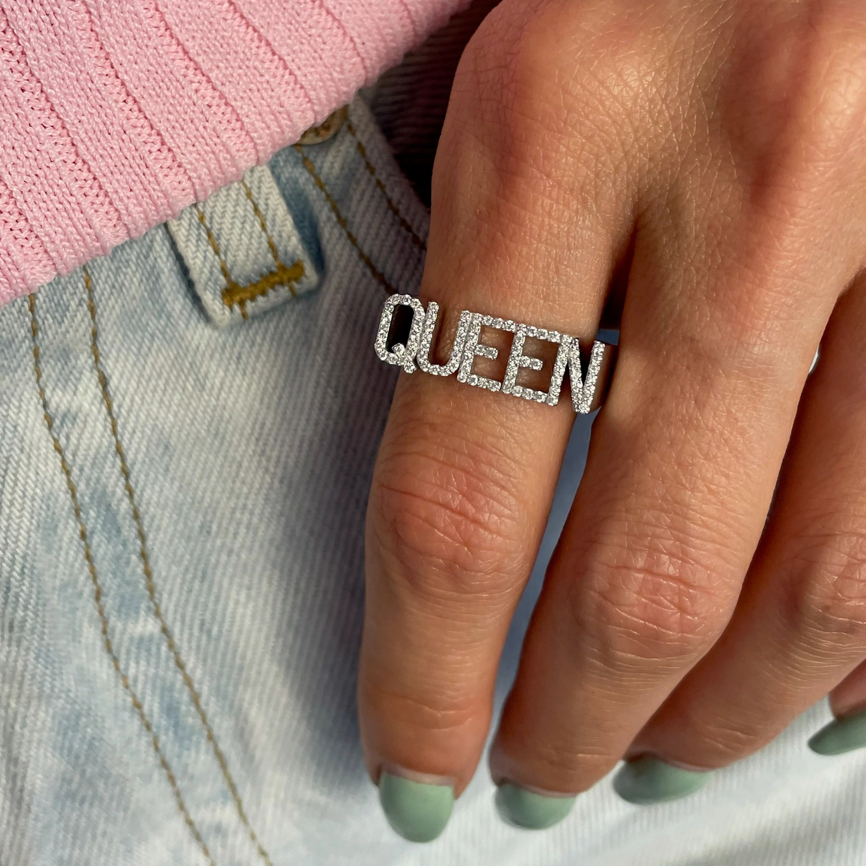 3D Name Ring Custom Diamond Na - Initial Ring Custom 리뷰 및 가격