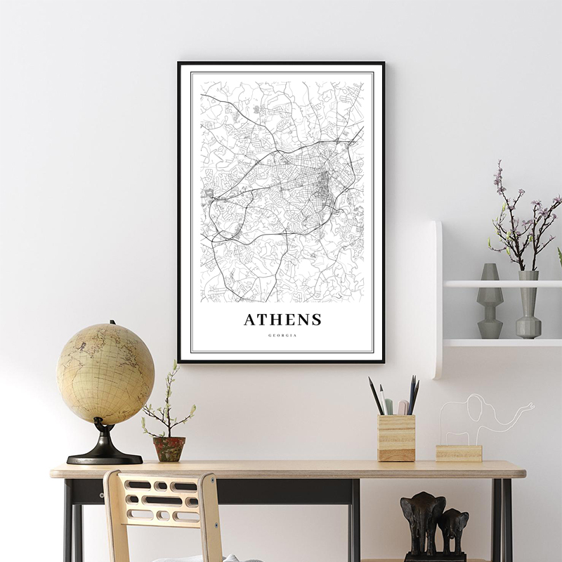 Greece Road Map Poster Black a - Custom Star Map 리뷰 및 가격