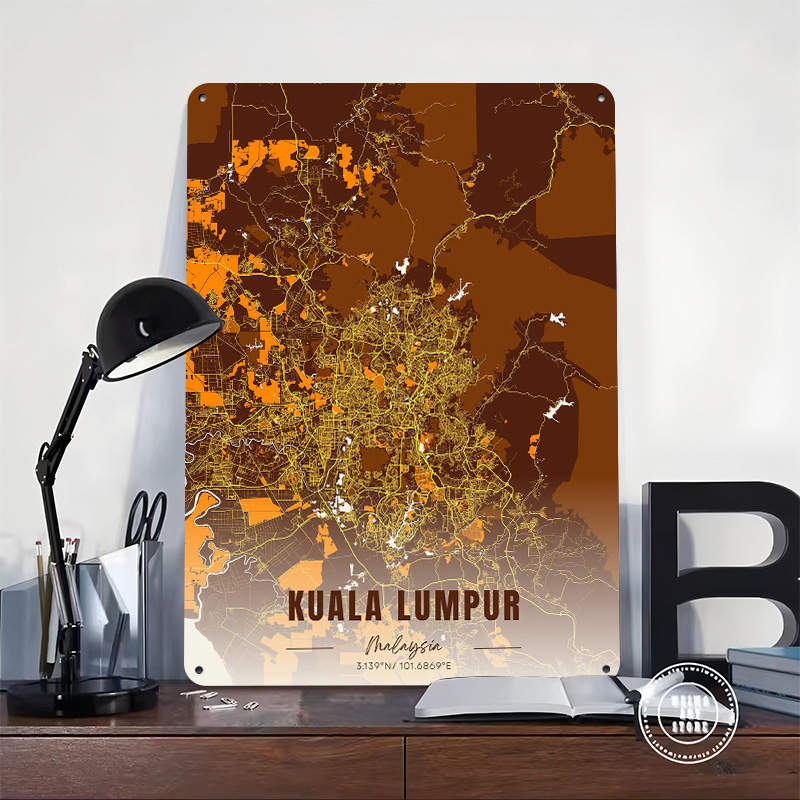 Kuala Lumpur Map Art Printed P - Custom Map Poster 리뷰 및 가격