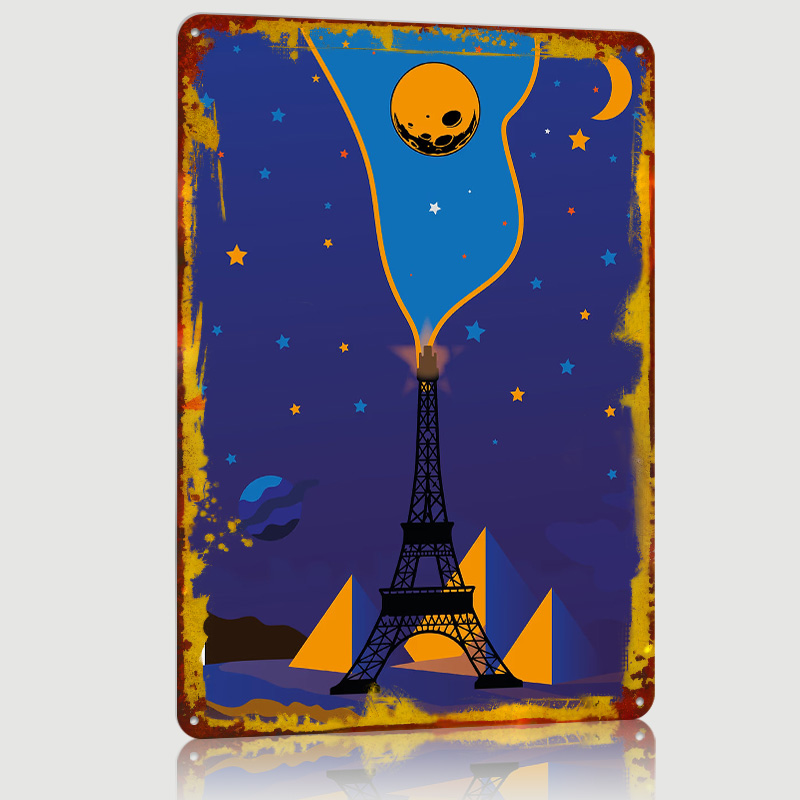 Eiffel Tower Night Sky Poster  - Custom Night Sky 리뷰 및 가격