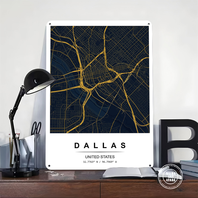 Dallas City Map Art Printed Po - Custom Map Poster 리뷰 및 가격