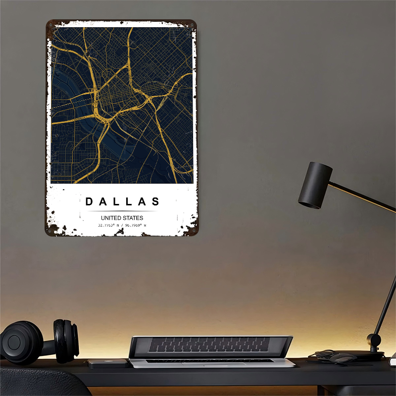 Dallas City Map Art Printed Po - Custom Map Poster 리뷰 및 가격