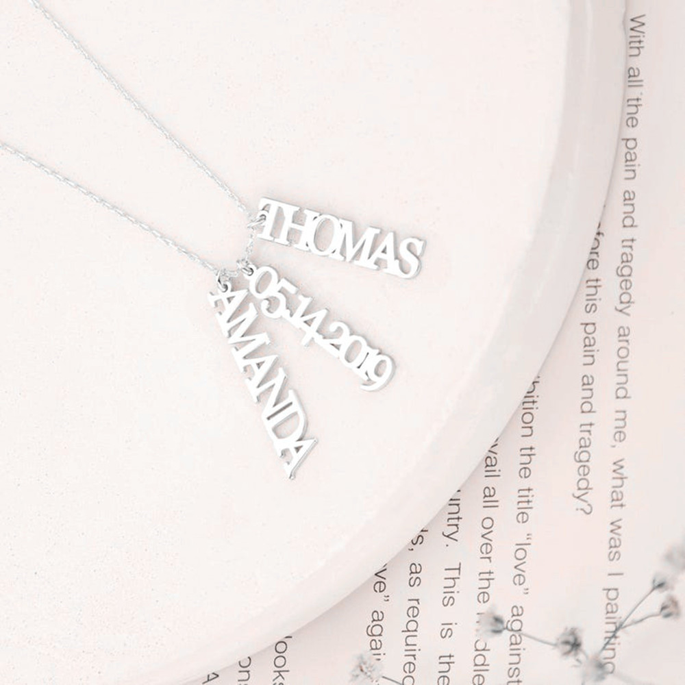 Custom Multiple Name Necklace  - Birth Flower Necklace 리뷰 및 가격