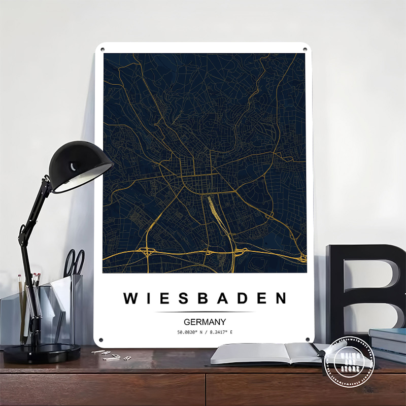 Wiesbaden City Map Printed Pos - Custom Map Poster 리뷰 및 가격