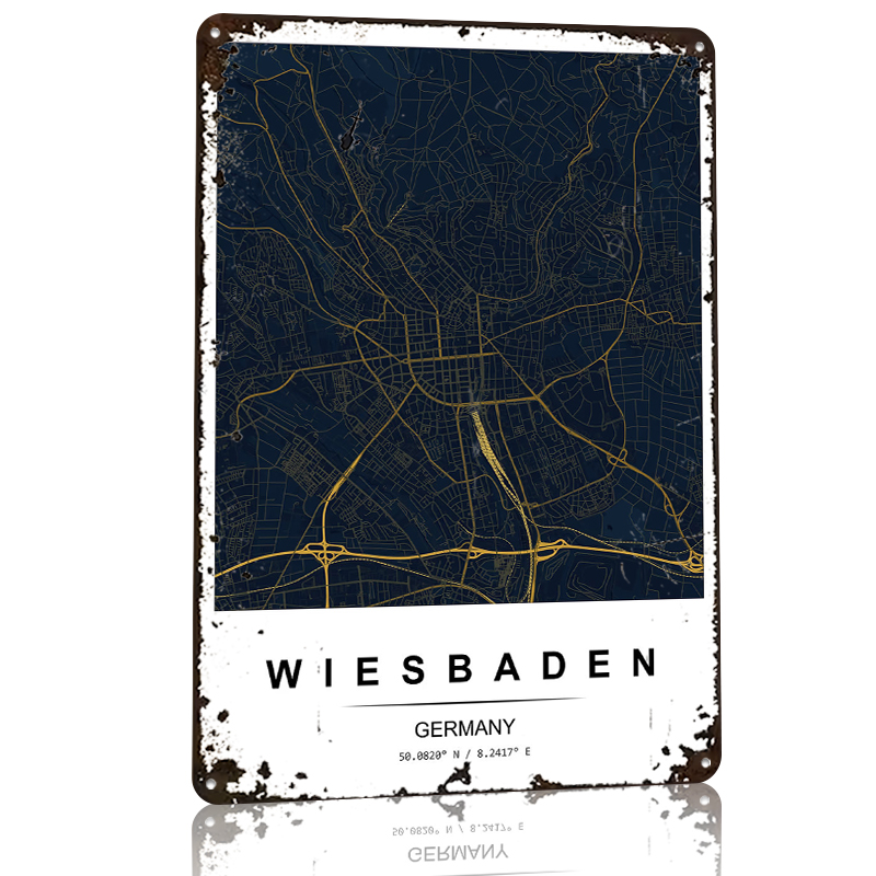 Wiesbaden City Map Printed Pos - Custom Map Poster 리뷰 및 가격
