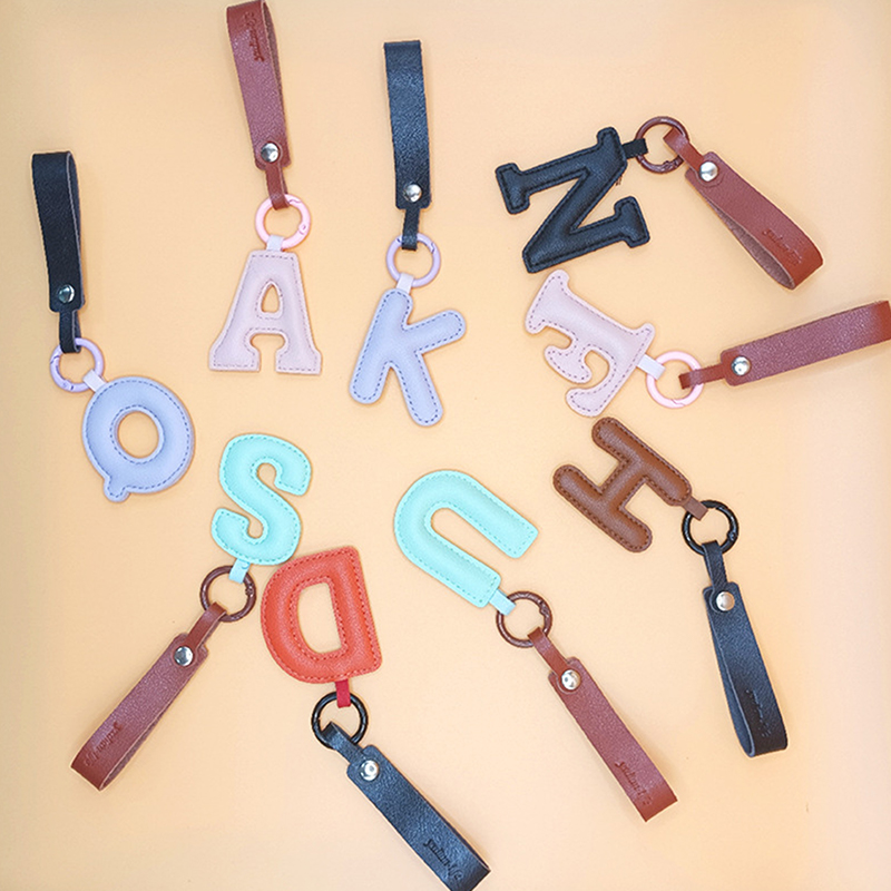 A To Z PU Leather Initial Lett - Monogram Keychain Leather 리뷰 및 가격