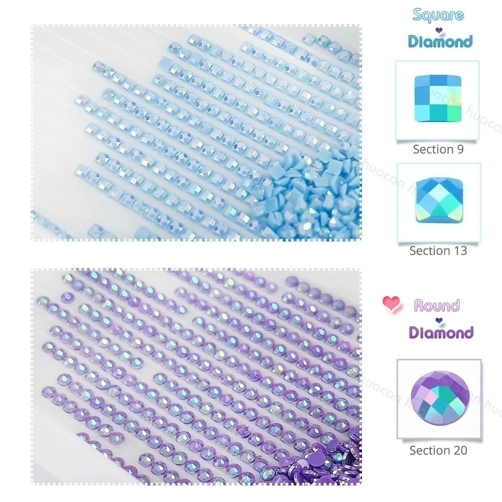 Frameless, Cartoon Diamond Pai - Photo Mosaic Print 리뷰 및 가격