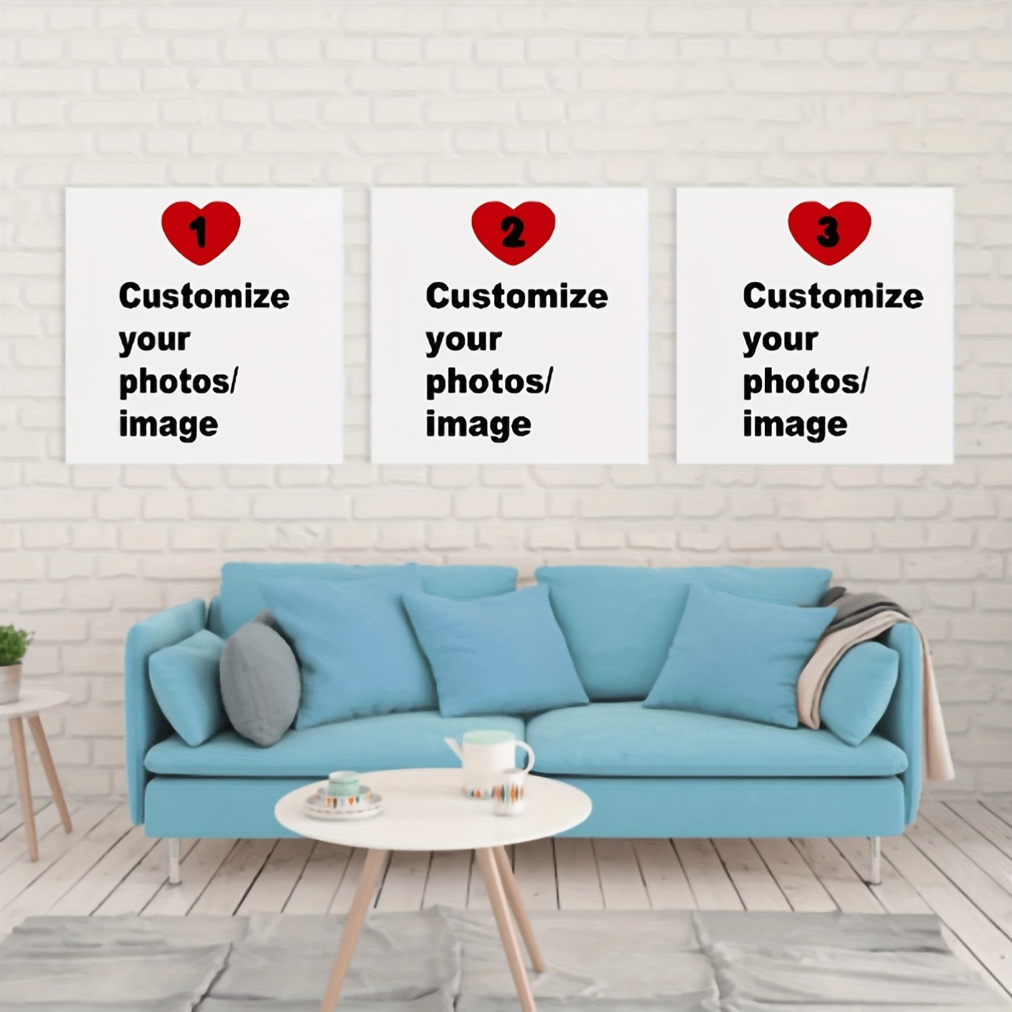 3pcs/set Custom Square Canvas  - Pet Portrait Custom 리뷰 및 가격