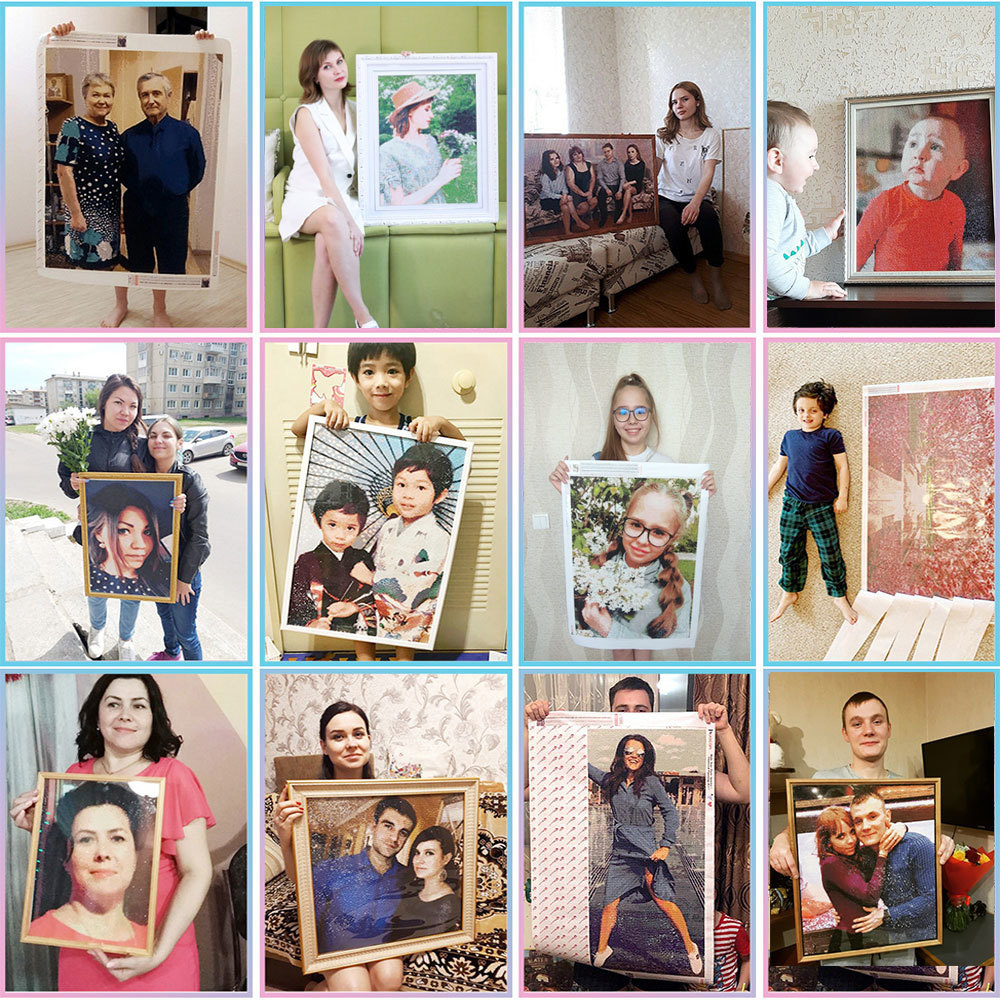 HUACAN Full Kits Diamond Paint - Photo Mosaic Print 리뷰 및 가격