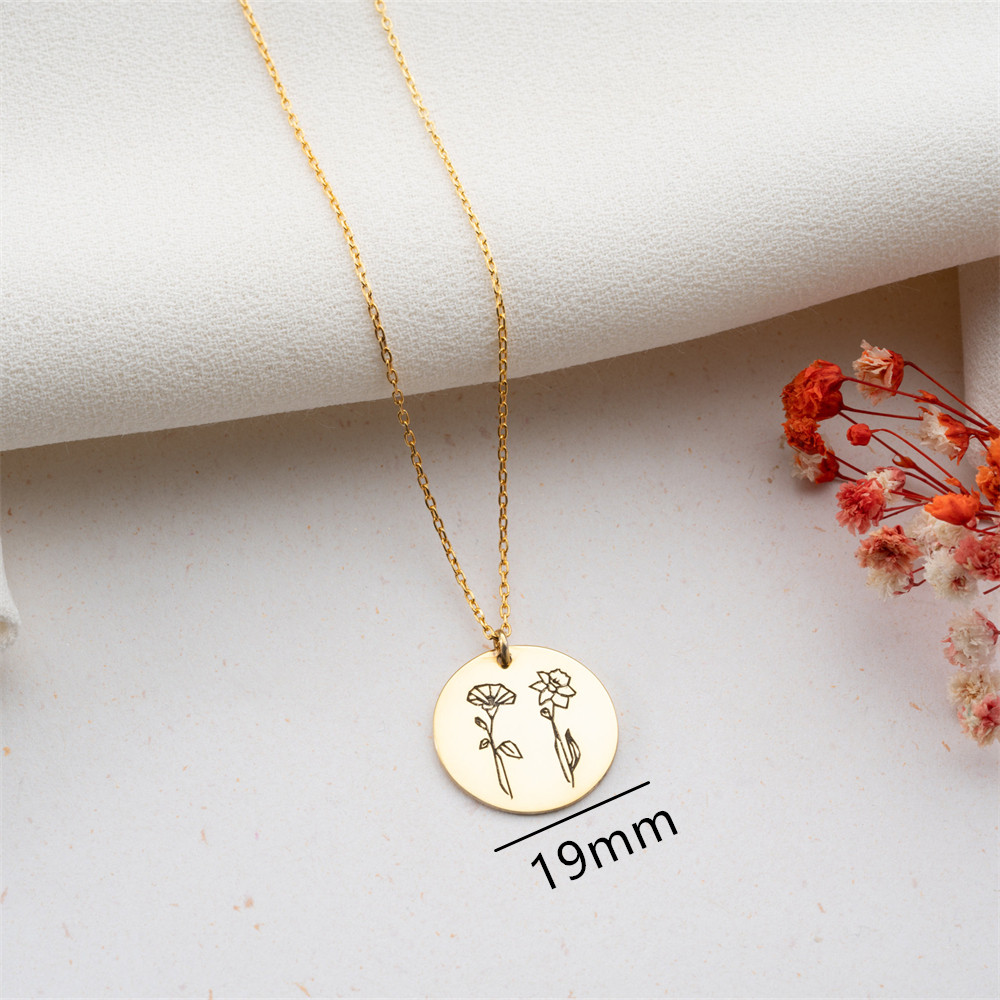 Family Birth flower Necklace C - Birth Flower Necklace 리뷰 및 가격